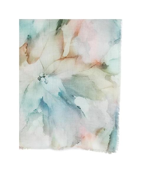 D'Aniello Blue Floral Scarf