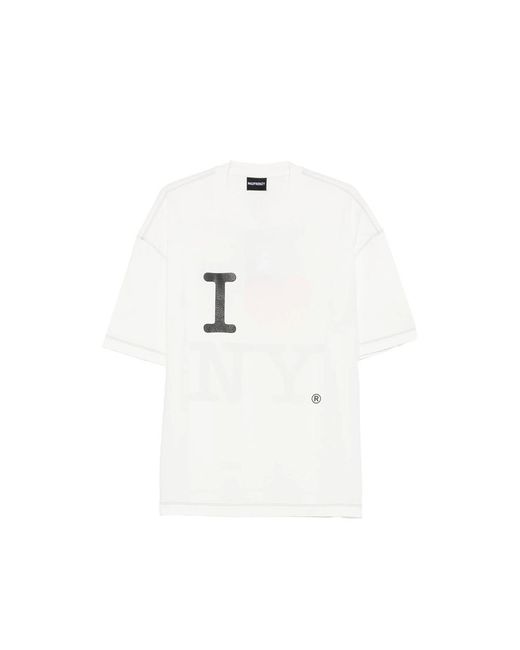 MADFRENZY White Letter Graphic T-Shirt for men