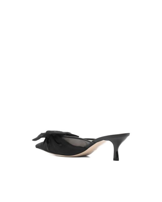 Fendi Black Bow-Detail Mules