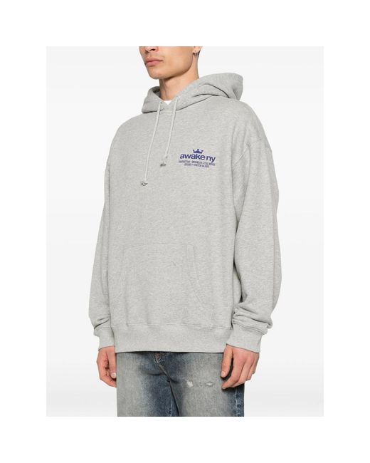 Awake Couture Gray Good Everywhere Logo Hoodie for men