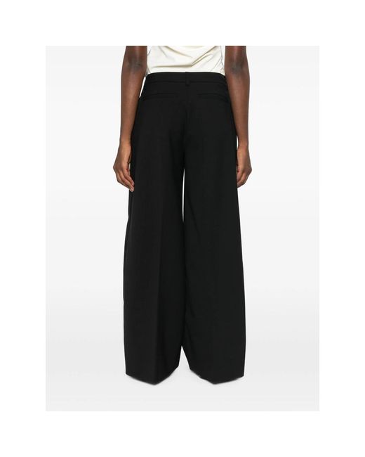 Thelatest Black Belt-Loops Palazzo Pants