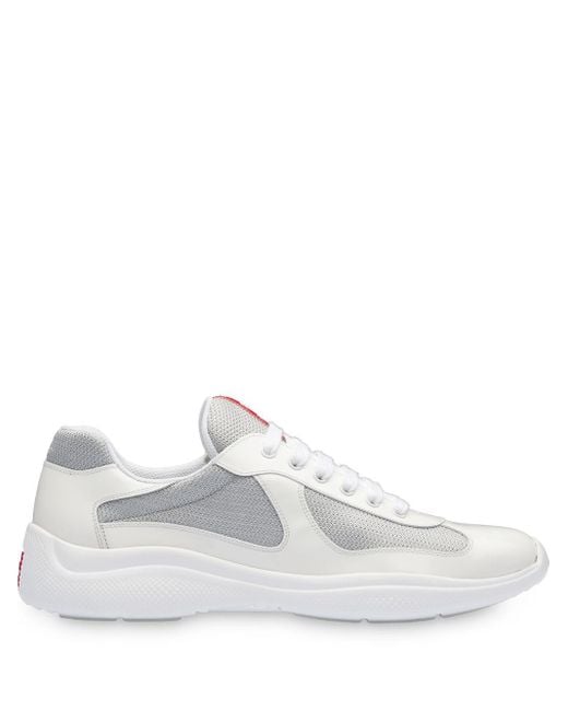 prada white mesh sneakers