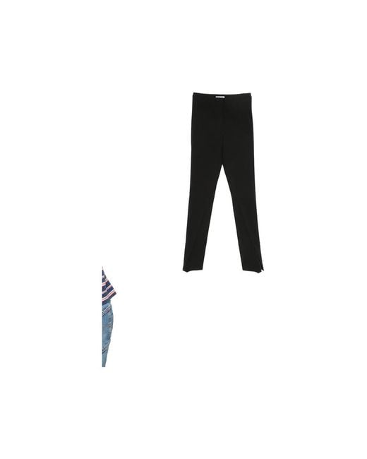 LA PISCINE Black Split-Hem Trousers
