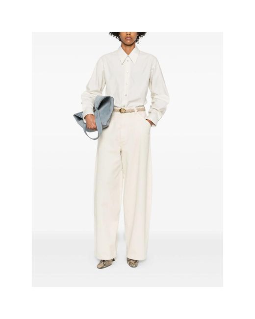 Lemaire White Utility-Pocket Jeans