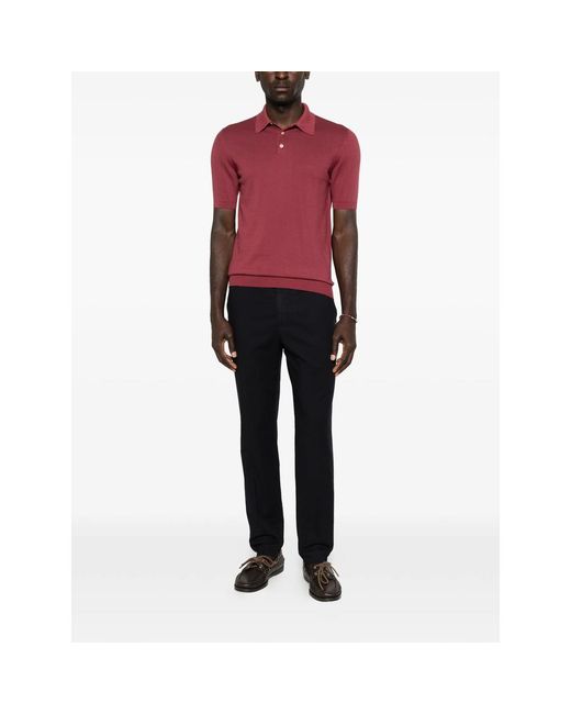 Incotex Black Belt-Loop Chinos for men