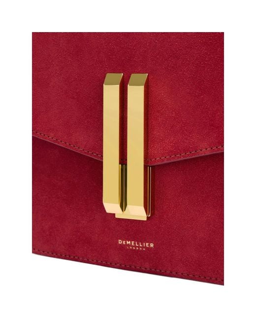 DeMellier London Red The Vancouver Suede Cross Body Bag