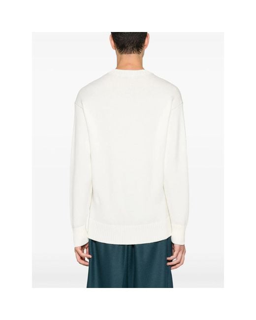 Eraldo White Wool Sweater for men