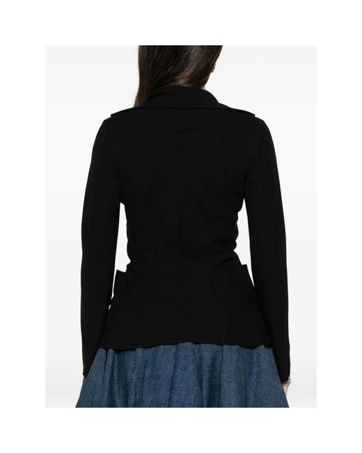 Junya Watanabe Black Long-Sleeves Shirt