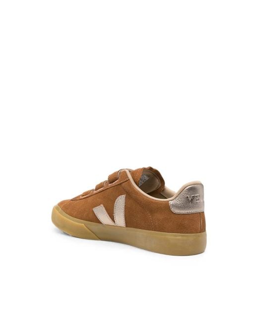 Veja Brown Touch-Strap Sneakers for men