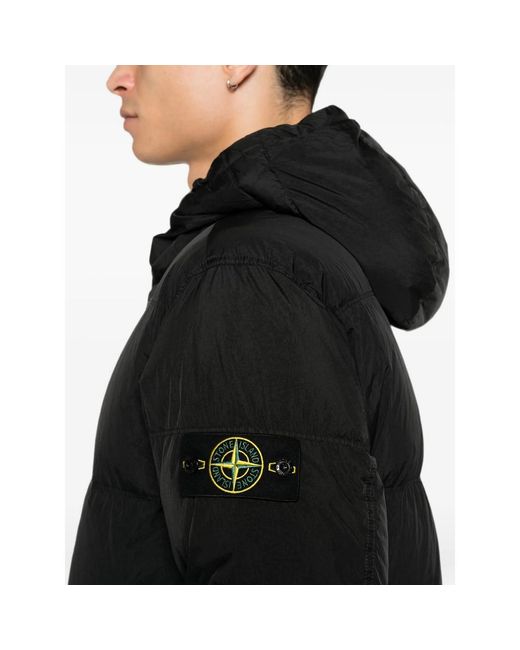 Stone Island Black Jackets for men