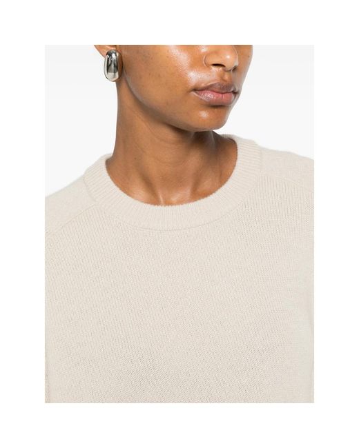 Soft Goat Natural Raglan-Sleeve Sweater