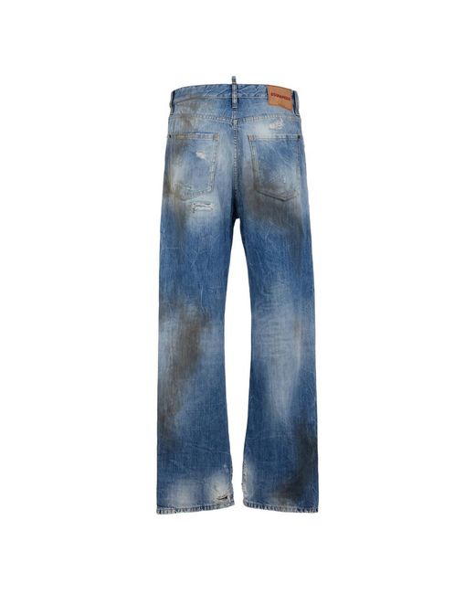 DSquared² Blue Distressed-Effect Jeans for men