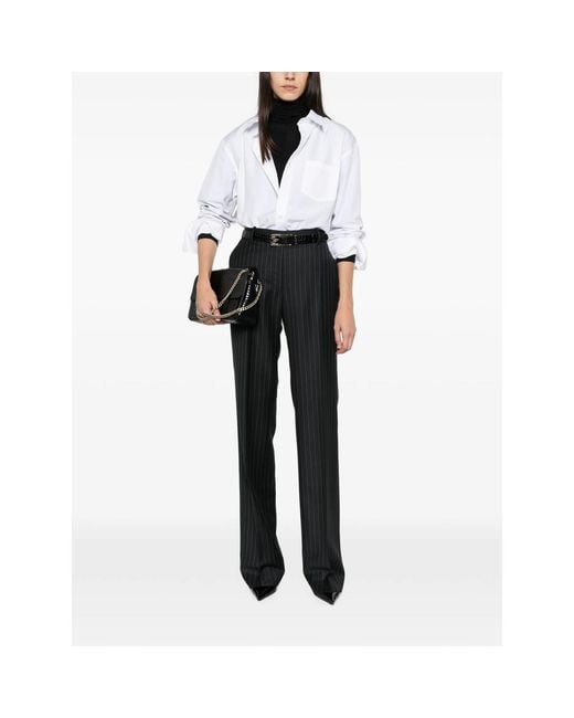 Tom Ford Black Pinstripe-Pattern Tailored Trousers
