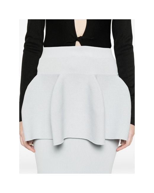 CFCL White Pottery Glitter Layered Skirt