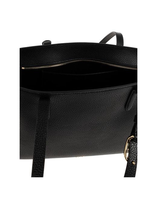 Furla Black Large Ava Leather Tote Bag