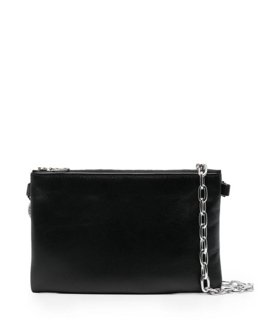 Kara Leather Crystalknot Shoulder Bag in Black Lyst