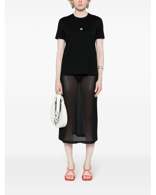Givenchy Black 4G-Motif Cotton T-Shirt