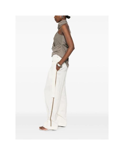 Entire studios White Slit-Pocket Trousers