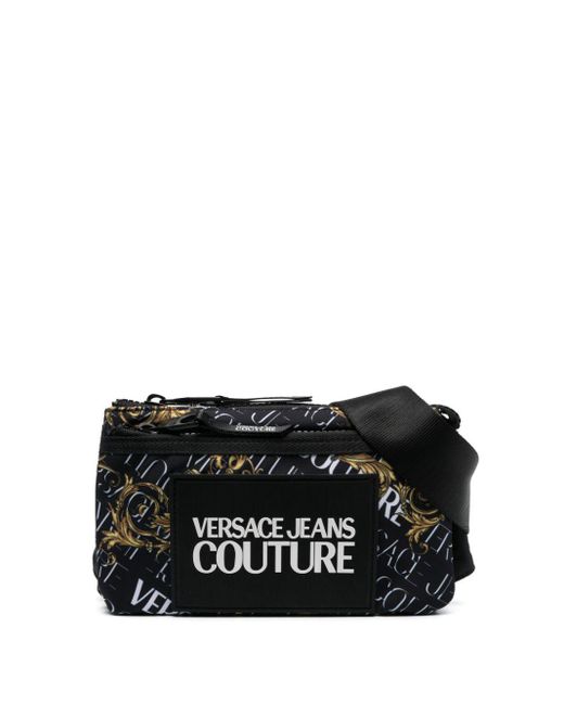 Versace Jeans Black Logo-print Belt Bag