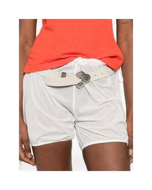 GIMAGUAS White Zoe Drawstring Shorts