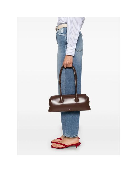 OSOI Brown Boat Wide Shoulder Bag