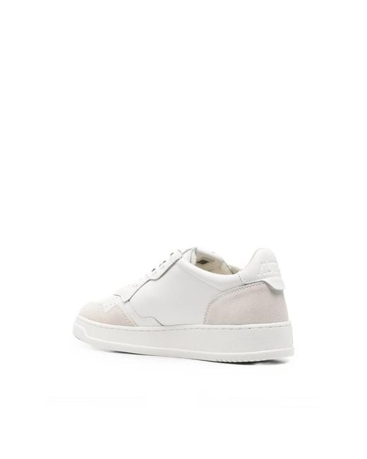 Autry White Medalist Perforated Sneakers for men