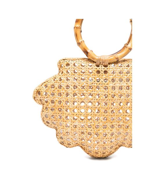 Serpui Metallic Ethan Shell Scalloped Tote Bag