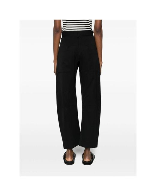 Nili Lotan Black Patch Pocket Trousers