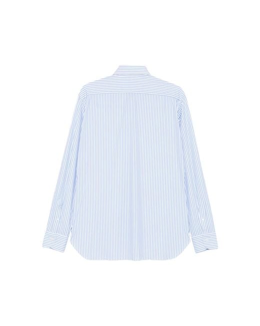 Barba Napoli Blue Striped Shirt for men