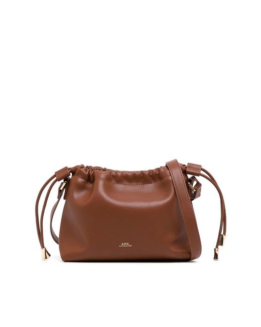 A.P.C. Brown A. P.C. Ninon Drawstring Crossbody Bag