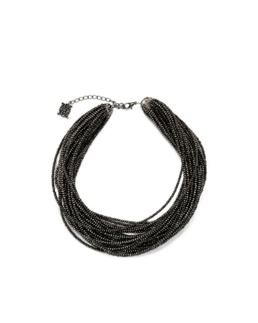 Panicale Black Multi-Strand Beaded Necklace
