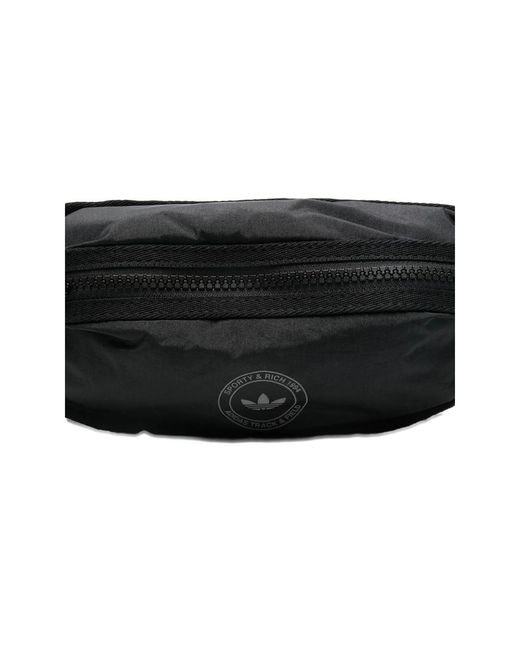 Adidas Black X Sporty & Rich Logo-Print Belt Bag