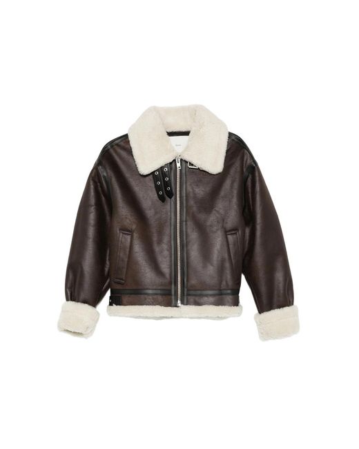 DUNST Black Shearling-Collar Jacket for men
