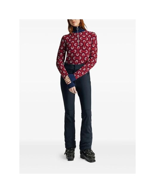 Fusalp Red Half-Zip Ski Top