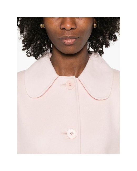 Max Mara Pink Collared Patch-Pocket Jacket