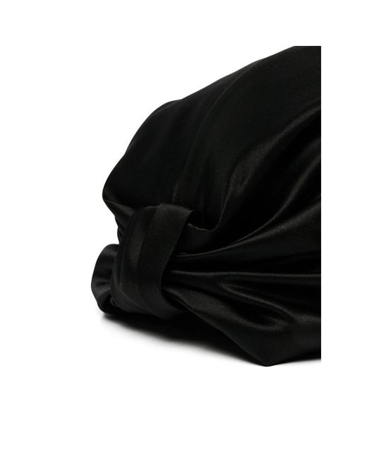 Jennifer Behr Black Sasha Knotted Hair Wrap
