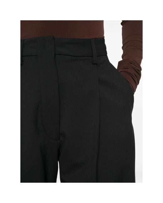 Thelatest Black E-Billie Pleated Tailored Trousers