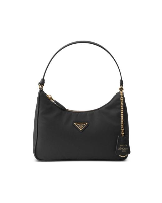 Prada Black Re-Edition 2005 Re-Nylon And Saffiano Mini Bag