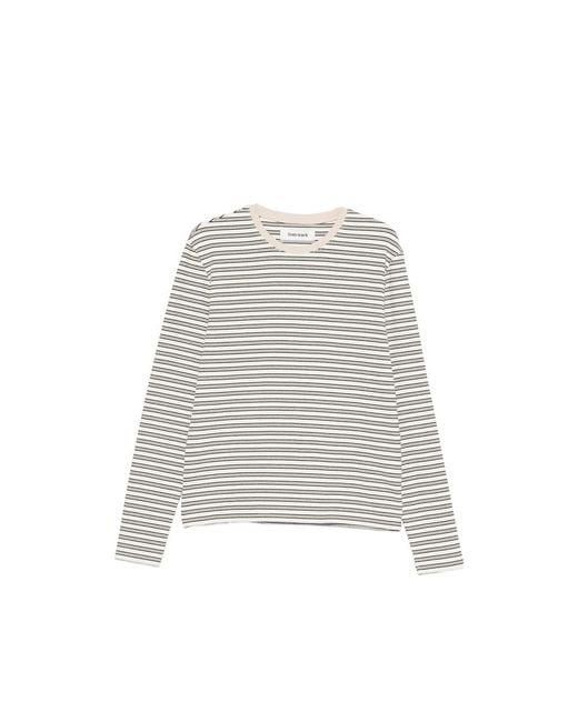 TONYWACK Gray Striped Sweatshirt for men