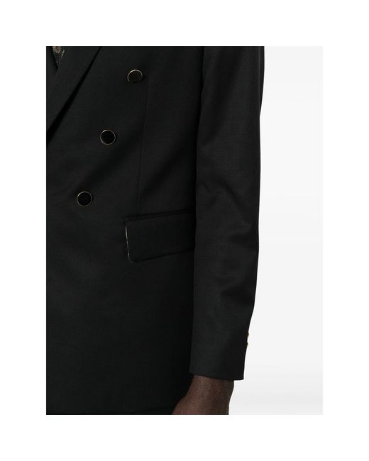 Eraldo Black Double-Breasted Blazer for men
