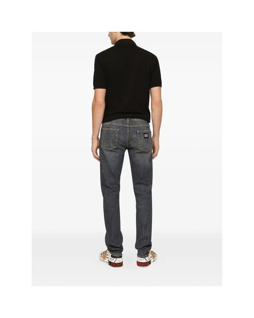 Dolce & Gabbana Black Dolce & Gabbana Polo Shirts for men