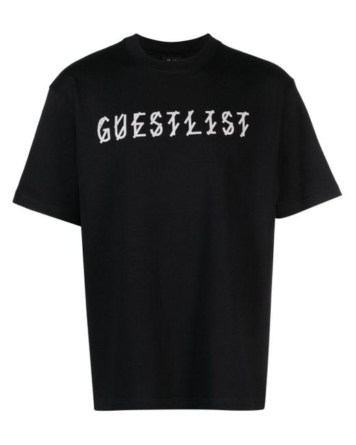 44 Label Group Black Guestlist Logo-Print T-Shirt