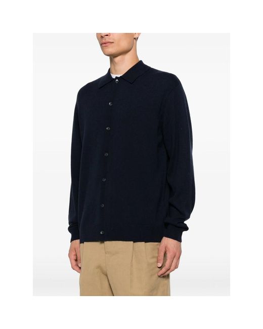 7 For All Mankind Blue Button-Up Long-Sleeve Shirt for men