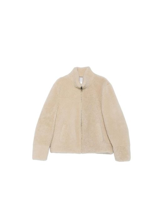 Eraldo Natural High-Neck Shearling Jacket for men