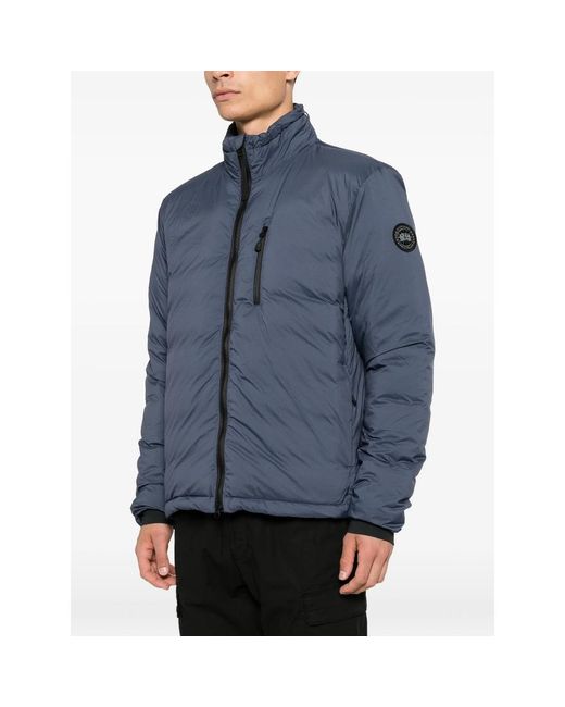 Canada Goose Blue Lodge Quilted Logo-Patch Jacket for men