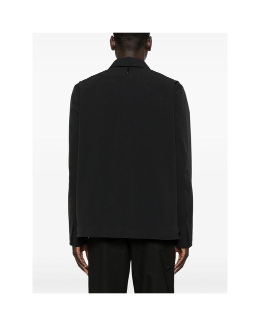 Veilance Black Stretch Shirt Jacket for men