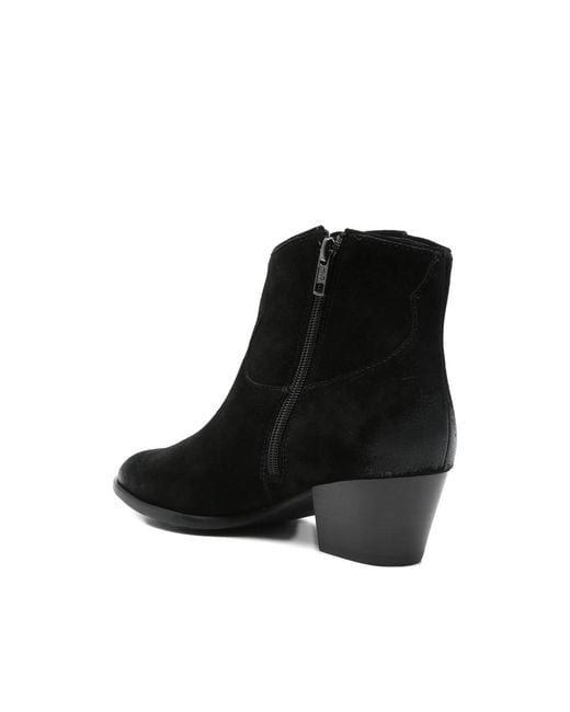 Ash Black 50Mm Suede Ankle Boots