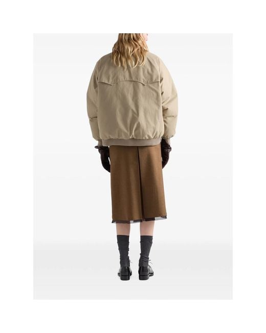Prada Natural Technical Poplin Down Jacket