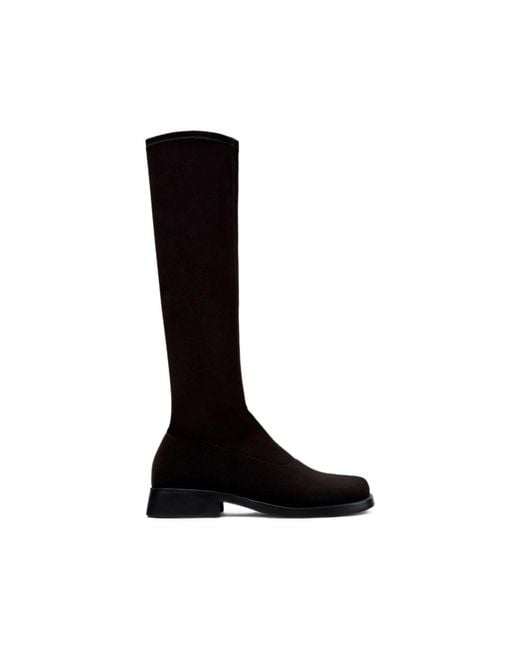 Camper Black Dana Square-Toe Boots