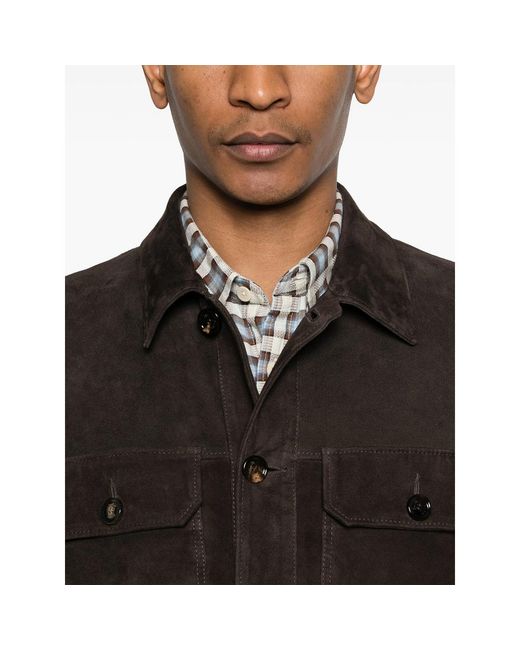 Moorer Brown Leather Jacket for men